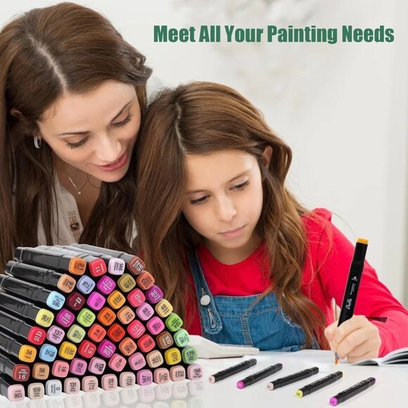 80 Colors Alcohol Markers Set – Dual Tip Art Markers for Drawing & Coloring - Picture 3 of 9